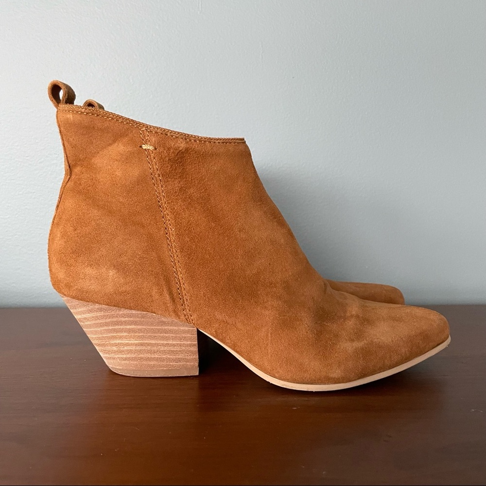 Dolce Vita Suede Pearcy Boots Booties 7.5 Whisky Brown